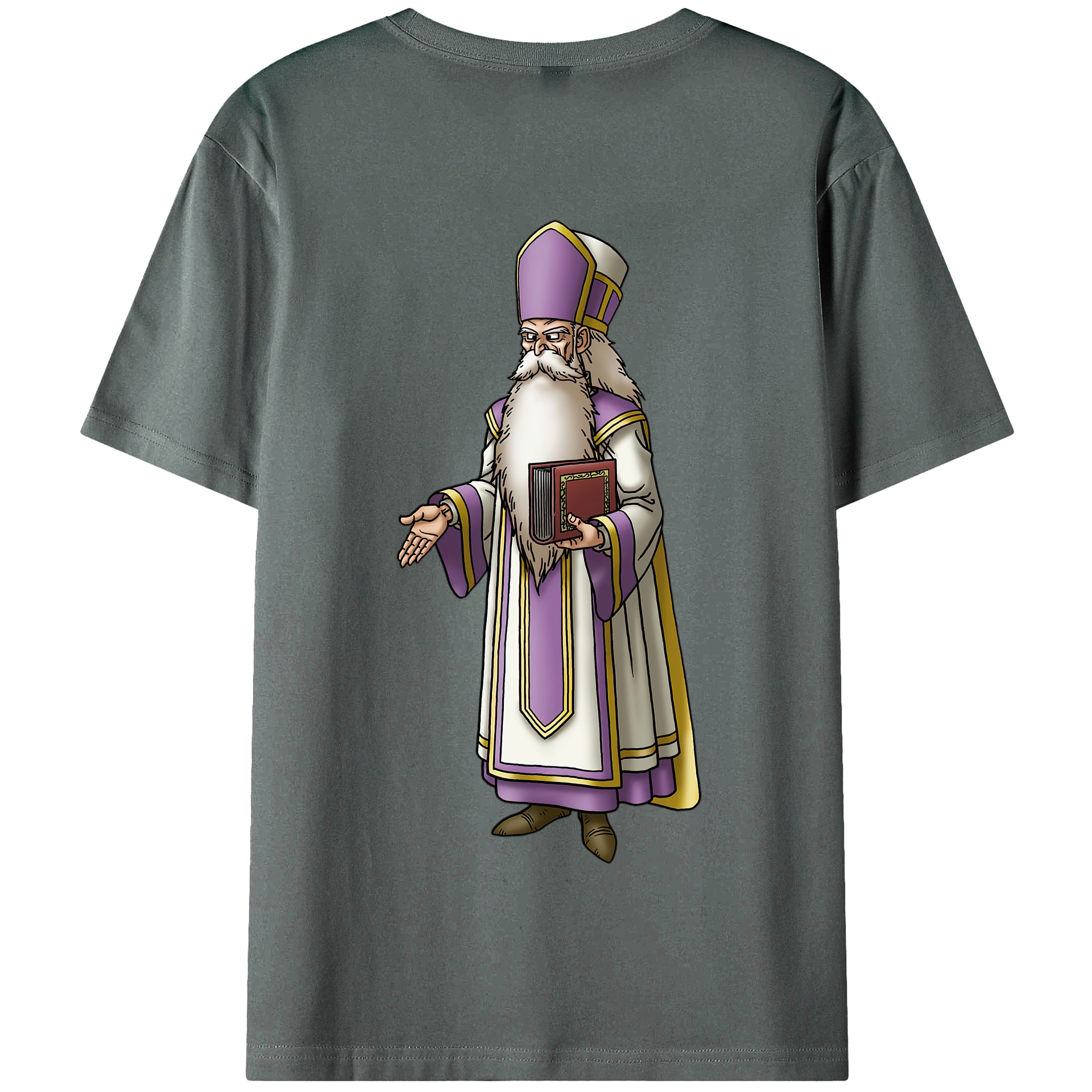 （画像用） ドラゴンクエスト Doragon Kuesuto Dragon Quest 綿100％半袖Tシャツ（背面プリント）